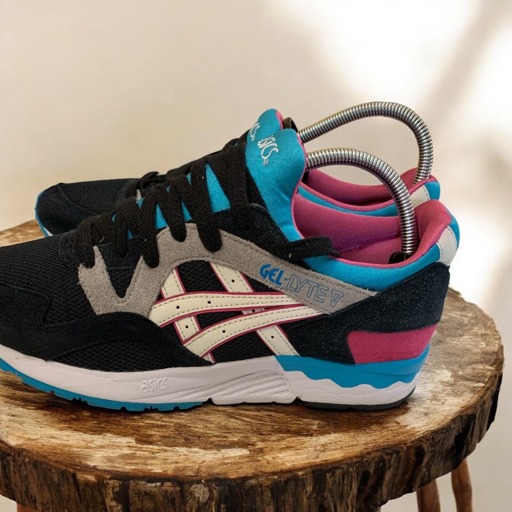 Asics Black and Blue Athletic Shoes